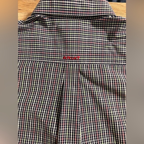 Ariat Pro Series Shirt Size XL Button Down Mens Western Wear Rodeo Blue Plaid - Picture 3 of 8